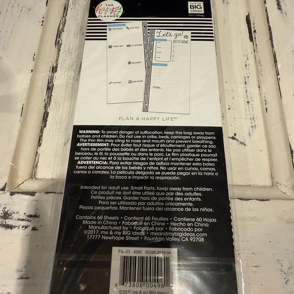 The Happy Planner Travel Itinerary Notepad